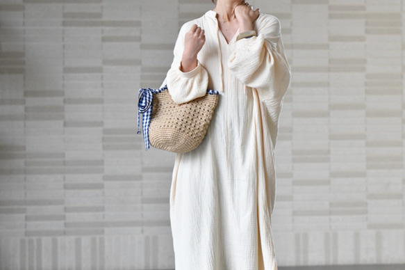 絲帶手柄籃袋（帶襯裡，定制） 第2張的照片