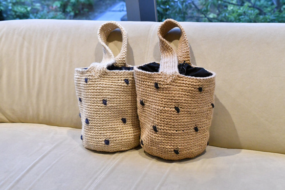 ワンハンドルのバケツバッグ 全2色（受注製作） 1枚目の画像