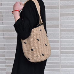 ワンハンドルのバケツバッグ 全2色（受注製作） 2枚目の画像