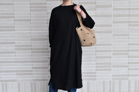 ワンハンドルのバケツバッグ 全2色（受注製作） 3枚目の画像