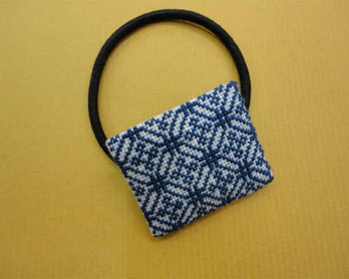 和柄 クロスステッチ刺繍ヘアゴム＃は ヘアゴム kamineko 通販 969030