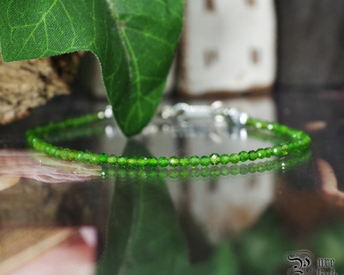 宝石質☆『クロムダイオプサイト』理性と知性を表す魔石輝くカット極細