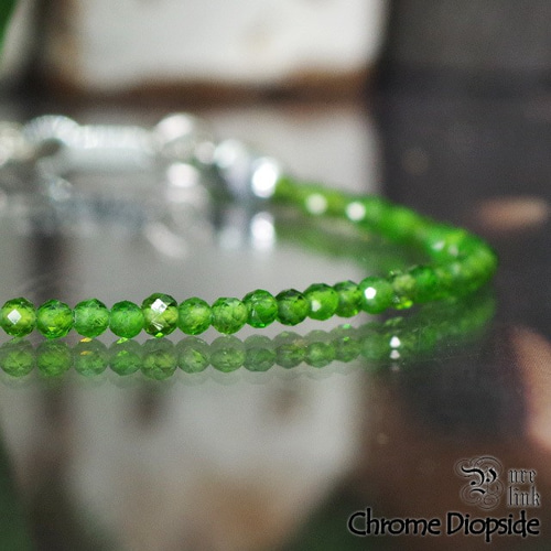 宝石質☆『クロムダイオプサイト』理性と知性を表す魔石輝くカット極細