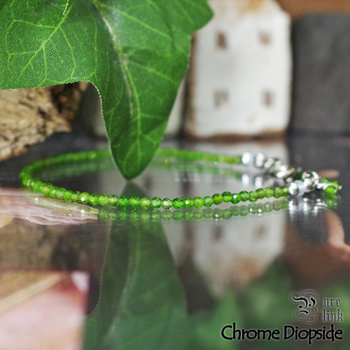 宝石質☆『クロムダイオプサイト』理性と知性を表す魔石輝くカット極細