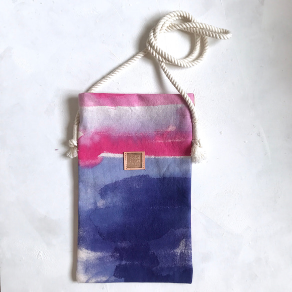 pochette / sunset / 手染めの帆布ポシェット・サコッシュ 3枚目の画像