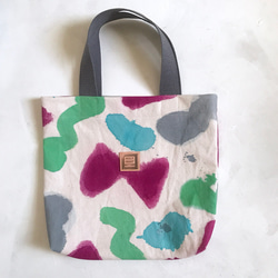 tote bag / ribbon / mulch / 手染めの帆布トートバック small 2枚目の画像