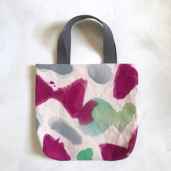 tote bag / ribbon / mulch / 手染めの帆布トートバック small 3枚目の画像