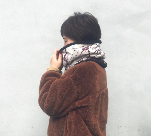 straight snood / Round and round / ストレートスヌード、ネックウォーマー 7枚目の画像