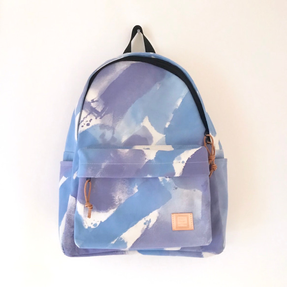 backpack / 手染めの帆布リュックサック / palette blue 1枚目の画像