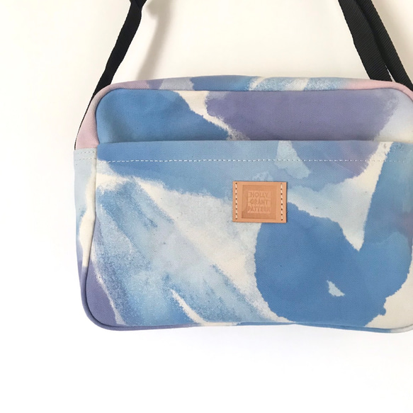 【かず様 お取り置き商品】shoulder bag / 手染めの帆布ショルダーバッグ / palette blue 5枚目の画像