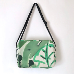 shoulder bag / 手染めの帆布ショルダーバッグ / leaf 2枚目の画像