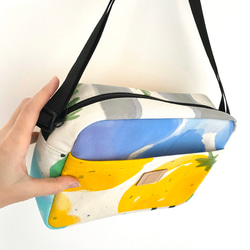 shoulder bag / 手染めの帆布ショルダーバッグ / mix 4枚目の画像