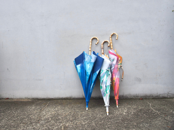 陽傘/手工染色陽傘和棉質陽傘/圓形 第7張的照片
