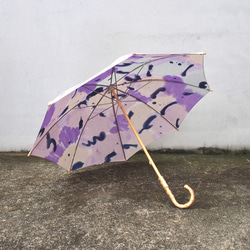 手染太陽傘/棉陽傘/紫色 第4張的照片
