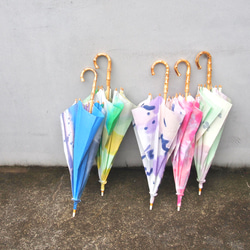 手染太陽傘/棉陽傘/紫色 第5張的照片