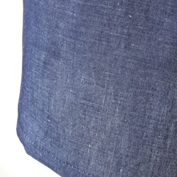 綿麻スリット袖のチュニック・インディゴ 8枚目の画像