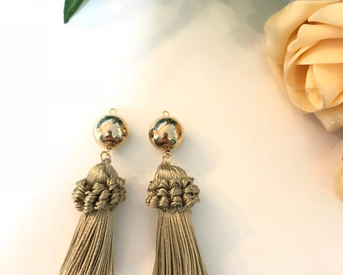 アンティーク　タッセル　ピアス　ジュエリー　ヴィンテージ　18k アンティーク タッセル ピアス ジュエリー ヴィンテージ 18k