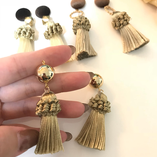 アンティーク　タッセル　ピアス　ジュエリー　ヴィンテージ　18k アンティーク タッセル ピアス ジュエリー ヴィンテージ 18k