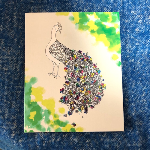 キャンパス】孔雀 絵画 スイ華 通販 7017162｜Creema(クリーマ