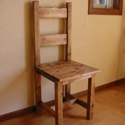 カントリー家具　椅子*シンプル（ダーク）受注製作 2枚目の画像