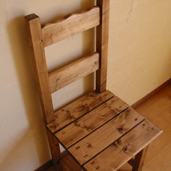 カントリー家具　椅子*シンプル（ダーク）受注製作 3枚目の画像