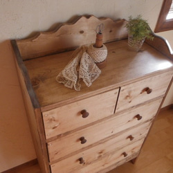 現品最終売り尽くし カントリー家具 飾りチェスト（5BOX）*ダーク