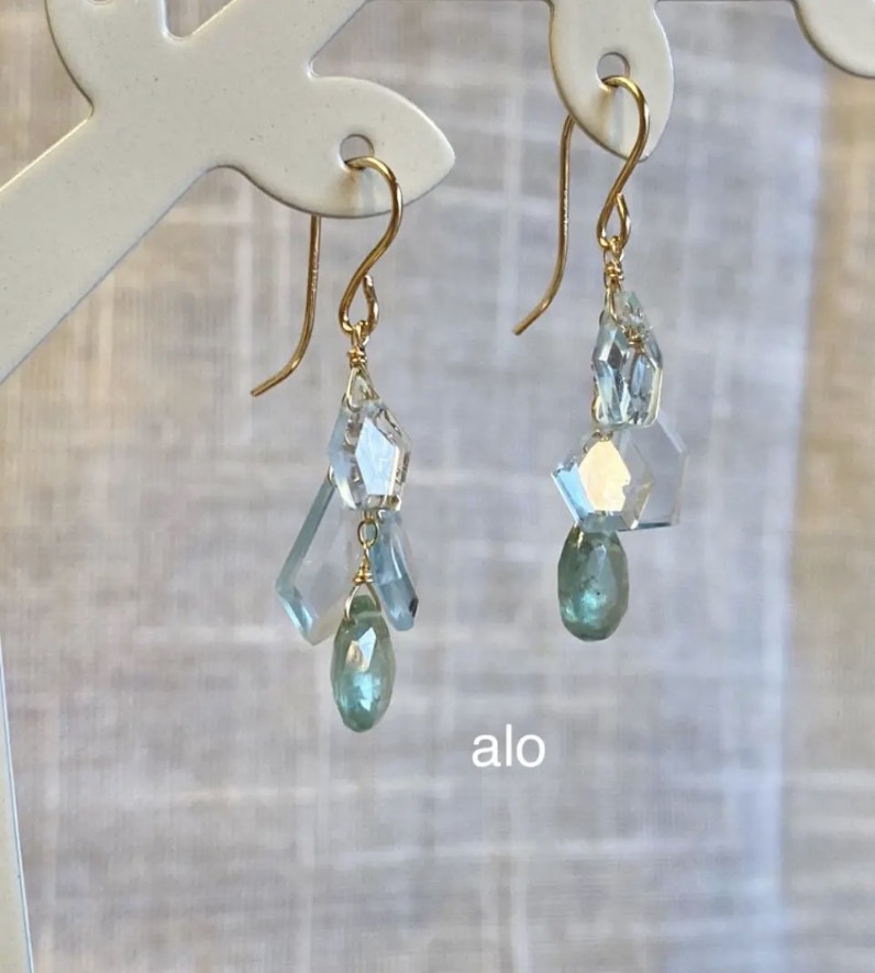 送料無料】14kgf 天然石 ミントグリーンカイヤナイトとスカイブルー  