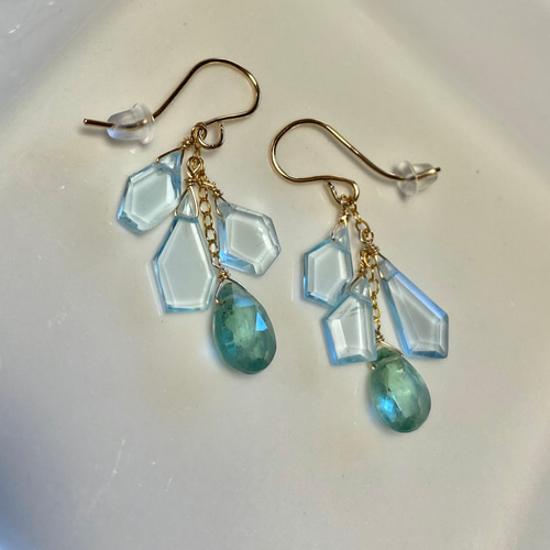 送料無料】14kgf 天然石 ミントグリーンカイヤナイトとスカイブルー  