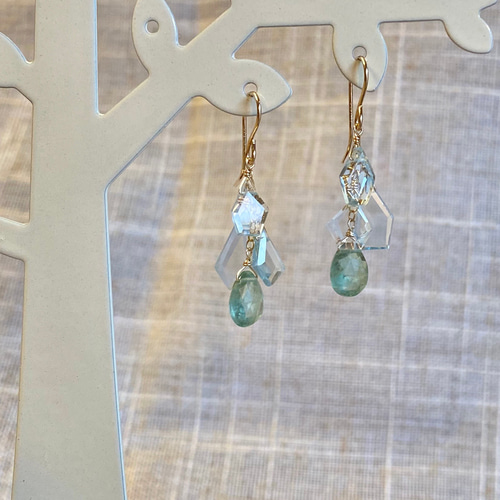 送料無料】14kgf 天然石 ミントグリーンカイヤナイトとスカイブルー  