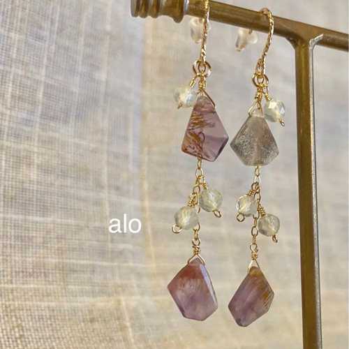 送料無料】14kgf 天然石 スーパーセブン ラフスライスカット チェーン  