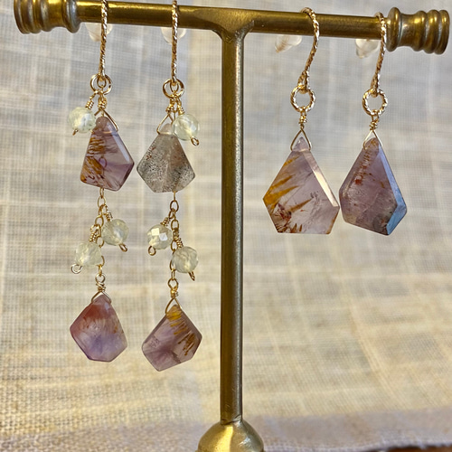 送料無料】14kgf 天然石 スーパーセブン ラフスライスカット チェーン  