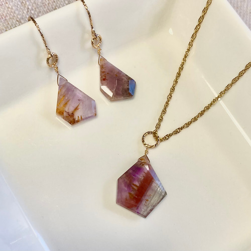 送料無料】14kgf 天然石 スーパーセブン ラフスライスカット チェーン  