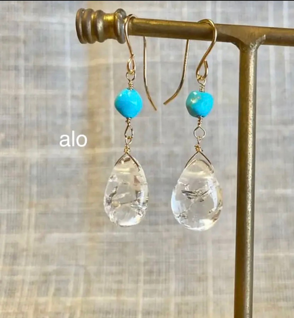 送料無料】14kgf 天然石 スリーピングビューティーターコイズと  