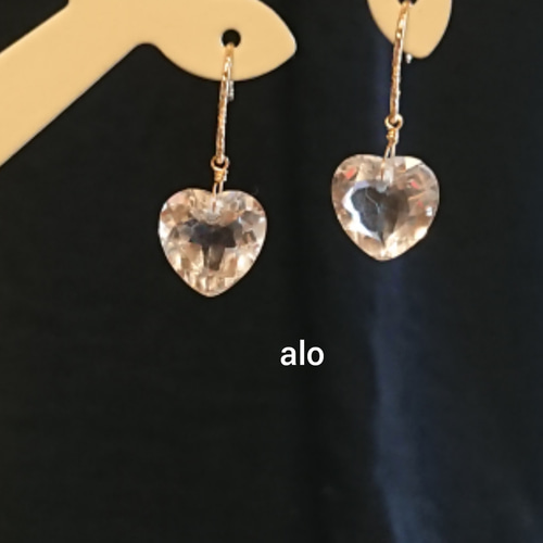 送料無料】14kgf 天然石 ハートシェイプ クリスタルクォーツ シンプル  