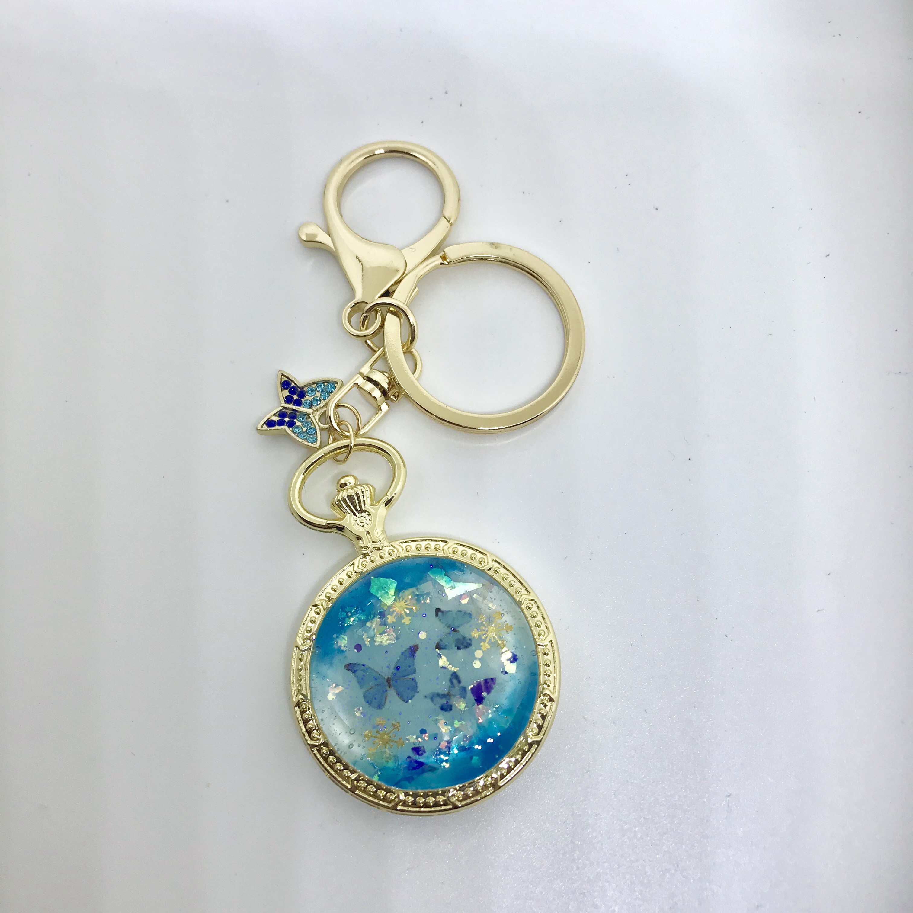 レジン作品 冬の蝶 キーホルダー キーホルダー BEAT 通販