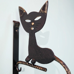 送料無料｜アイアン製ブラケット　猫　キャット　プランター 3枚目の画像
