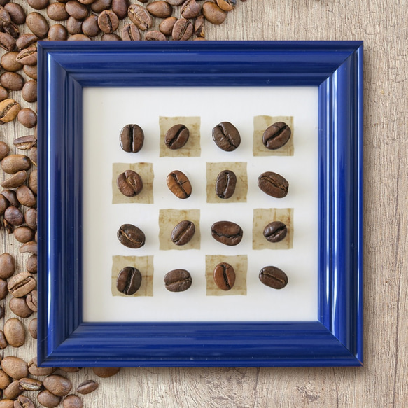 〈整列するコーヒー豆〉コーヒー豆アート 1枚目の画像