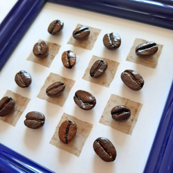 〈整列するコーヒー豆〉コーヒー豆アート 2枚目の画像