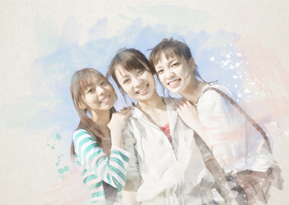 似顔絵描きます✳︎水彩にて実写風で少しポップな感じです✳︎お