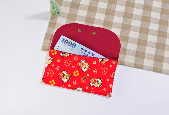 牛年の形をした赤い封筒バッグは、携帯電話バッグ、通帳バッグ、結婚式の記念品として使用できます。 4枚目の画像