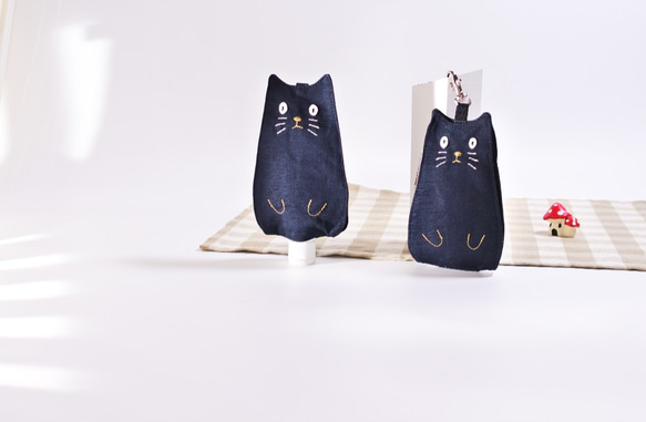 萌萌貓乾洗手隨身瓶收納袋 酒精搓手液 口罩 防疫用品 第2張的照片