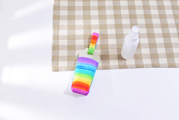 彩虹酒精噴瓶收納袋 防疫用品 生日 口罩 交換 第3張的照片
