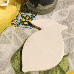 レモン柄のアロマタイル　ワイヤースタンド付き 6枚目の画像