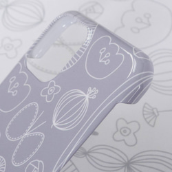 ＊iPhone17＊ひだまりへようこそ 北欧 スマホケース 花 ちょうちょ つぼみ 花畑 側面印刷 シンプル 5枚目の画像