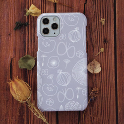 ＊iPhone17＊ひだまりへようこそ 北欧 スマホケース 花 ちょうちょ つぼみ 花畑 側面印刷 シンプル 6枚目の画像