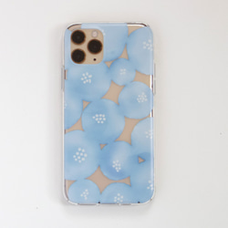 北欧 水彩の花 ソフトケース （クリア＆TPU 柔らか素材）iPhoneケース 透明 SE3 6枚目の画像