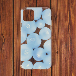 北欧 水彩の花 ソフトケース （クリア＆TPU 柔らか素材）iPhoneケース 透明 SE3 3枚目の画像