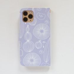 手帳型スマホケース iPhone 北欧 花柄 【ひだまりへようこそ】Android ちょうちょ 4枚目の画像