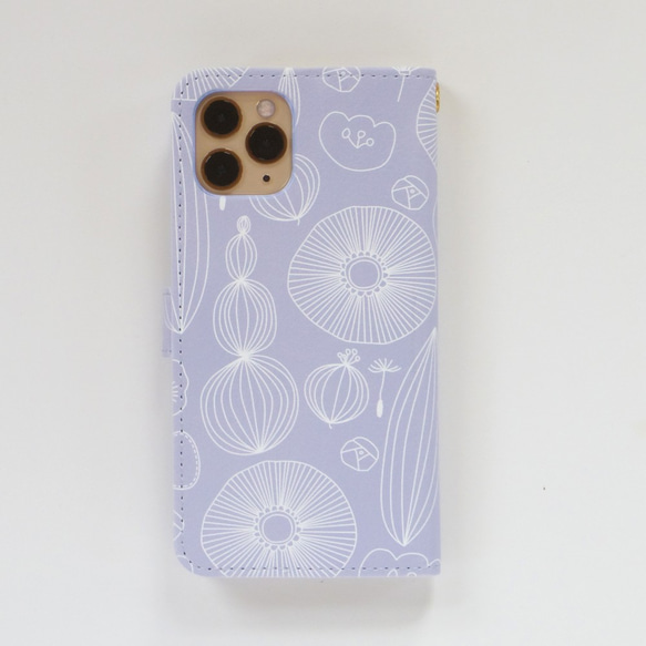 手帳型スマホケース iPhone 北欧 花柄 【ひだまりへようこそ】Android ちょうちょ 4枚目の画像