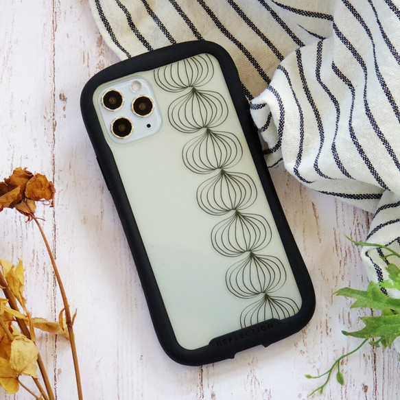 iPhoneケース  グリップケース・クリア【玉ねぎ】北欧 スマホケース オニオン 透明 シンプル おしゃれ 1枚目の画像